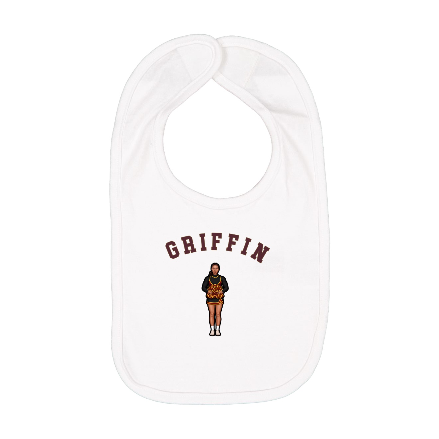 Infant Bib — Shirsey Arch in White
