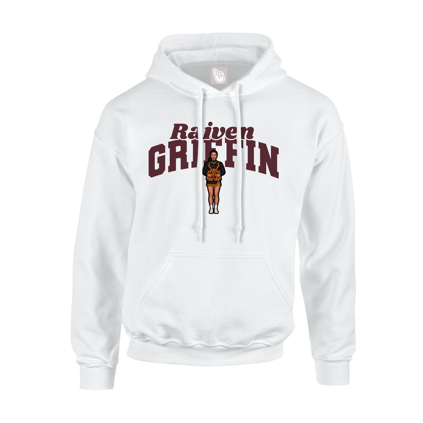 Hoodie — Signature Arch in White