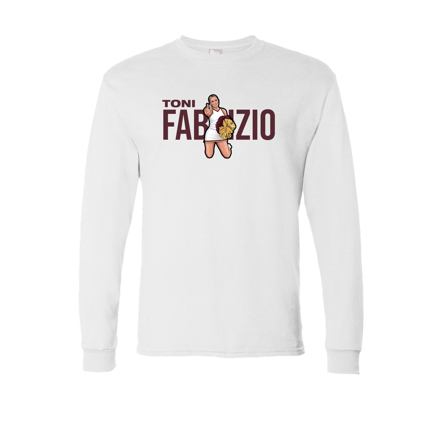 Long Sleeve Tee — Player Name in White