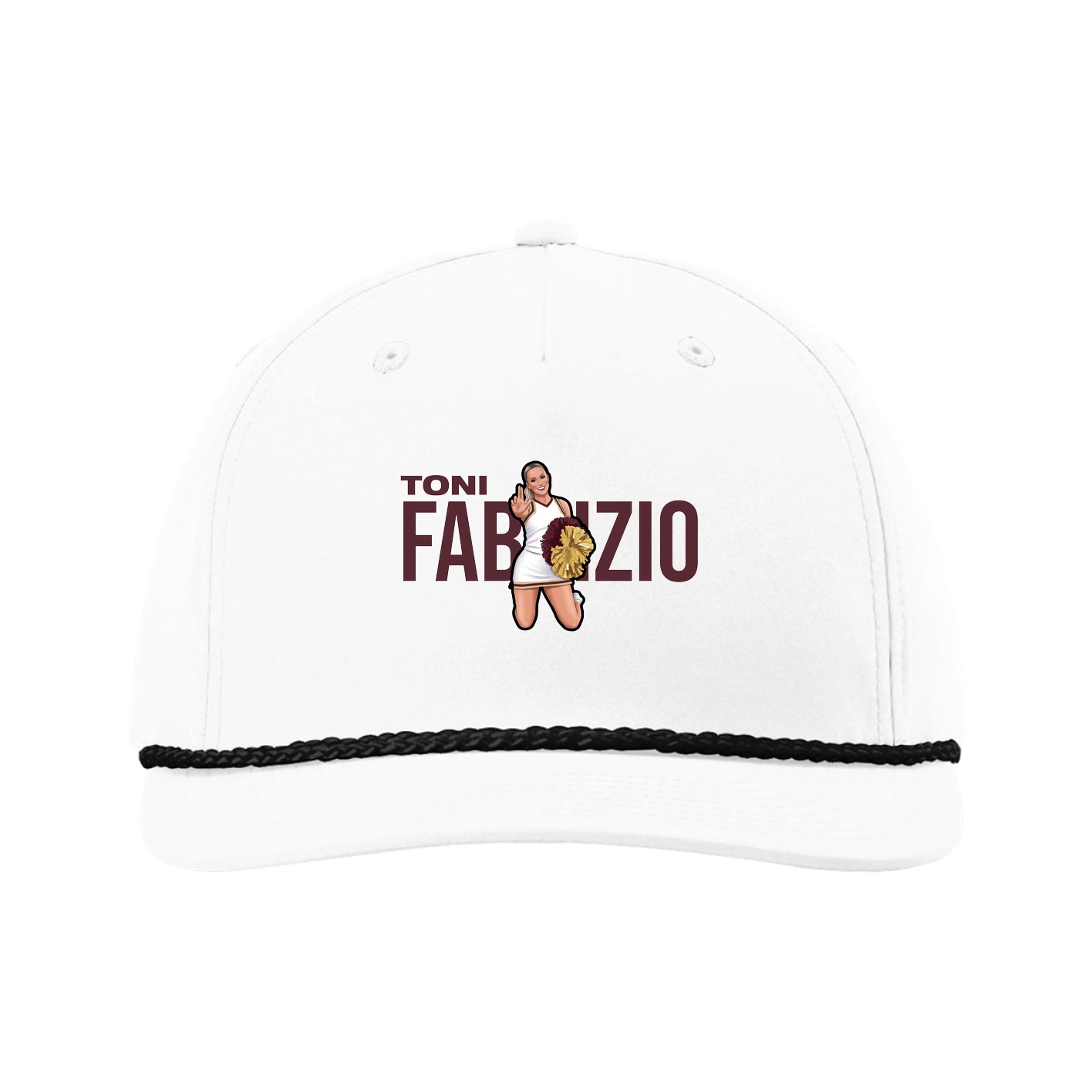 Five-Panel Classic Rope Cap — Player Name in White