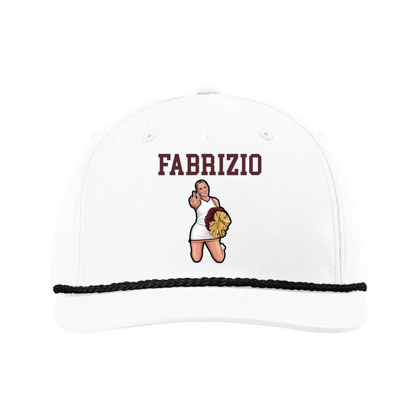 Five-Panel Classic Rope Cap — Shirsey in White