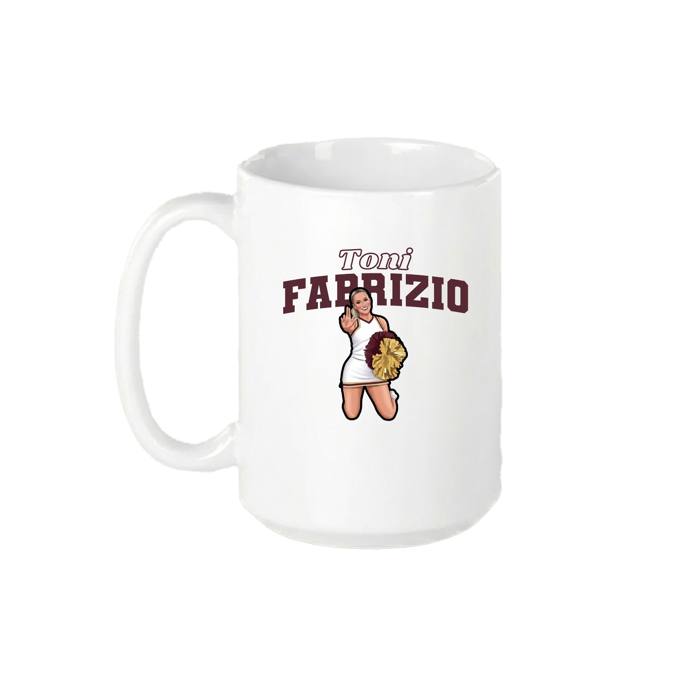 15oz Coffee Mug — Name Arch in White