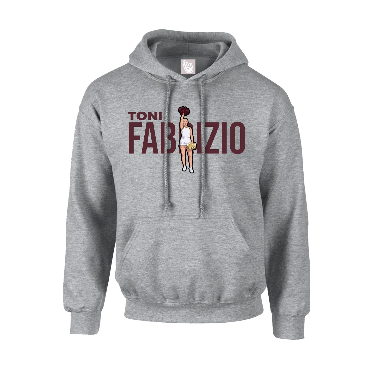 Hoodie — Player Name in Grey