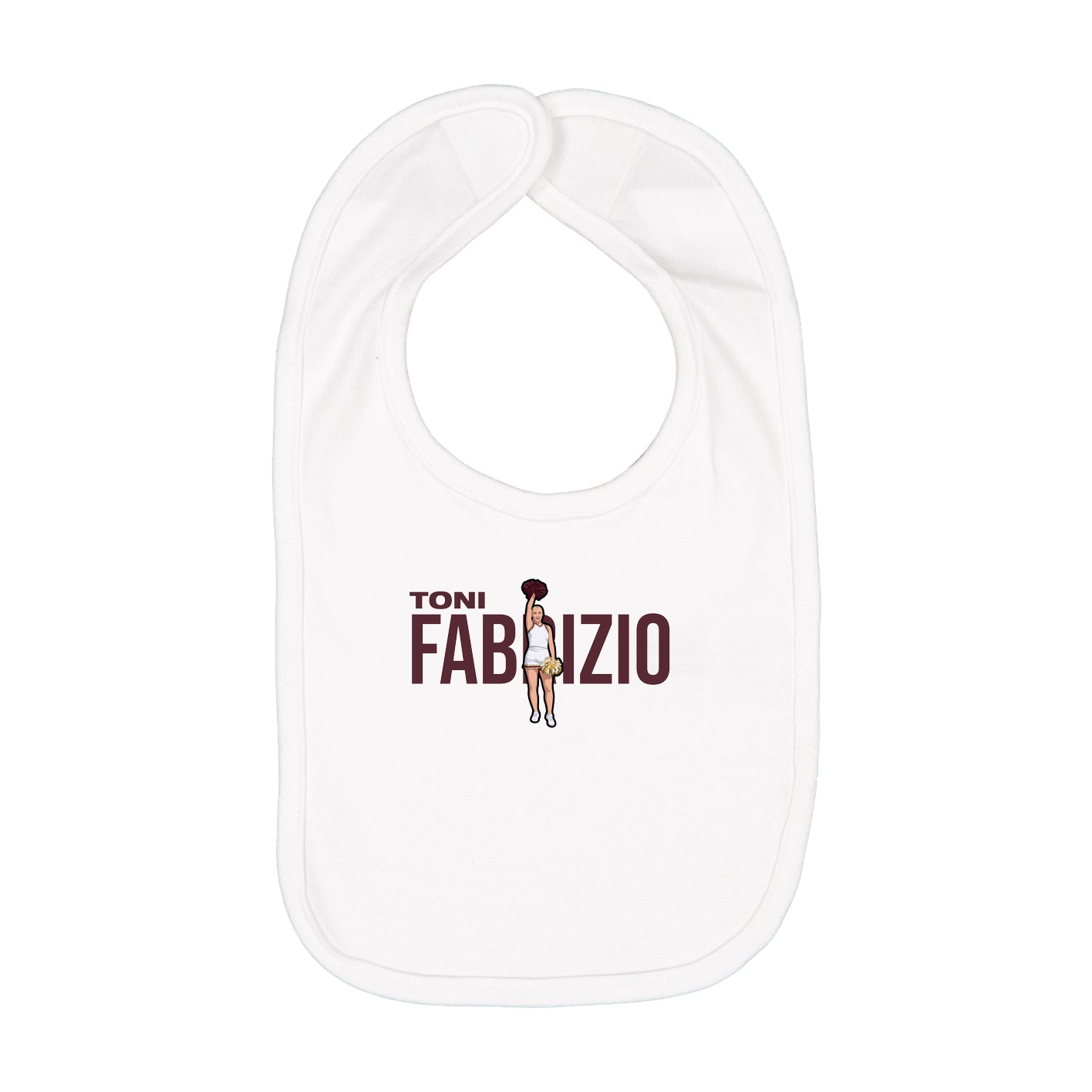 Infant Bib — Player Name in White