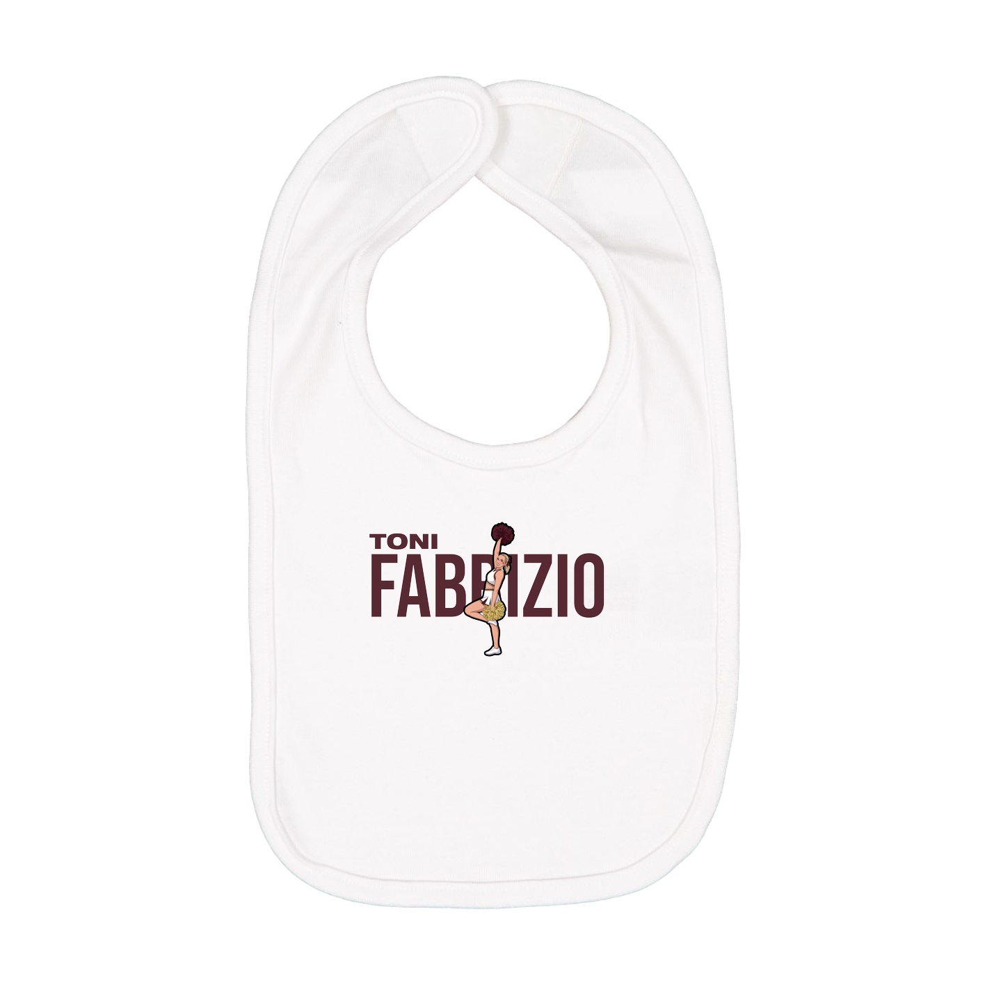 Infant Bib — Player Name in White
