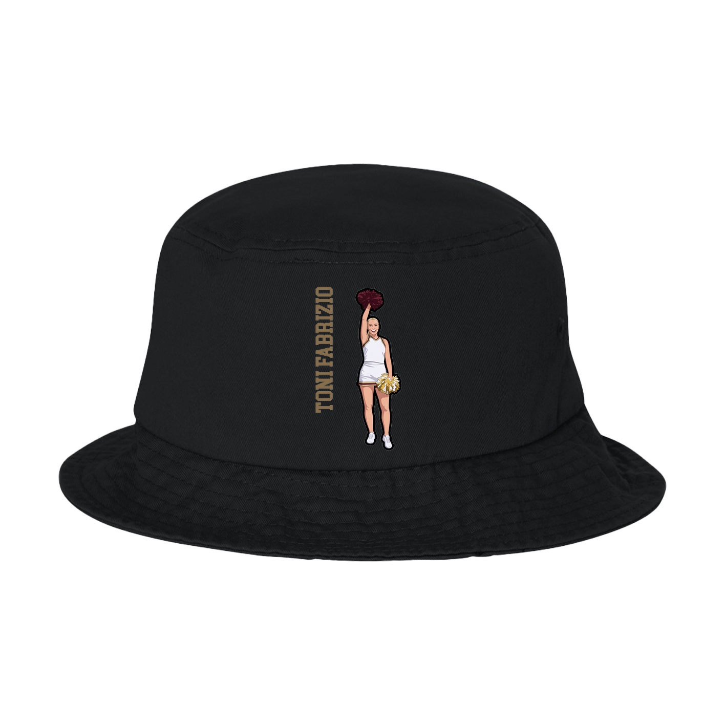 Bucket Cap — Name Vertical in Black