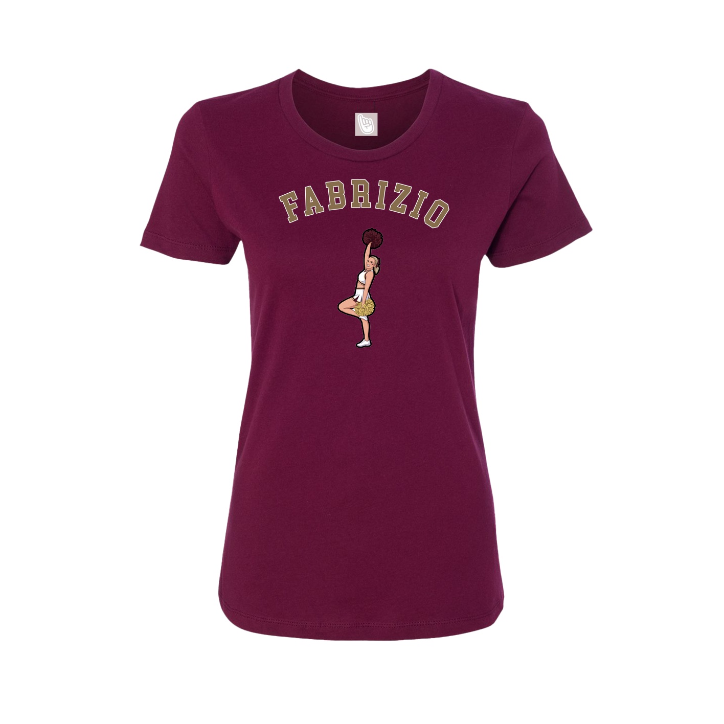 Fitted Women's Tee — Shirsey Arch in Maroon