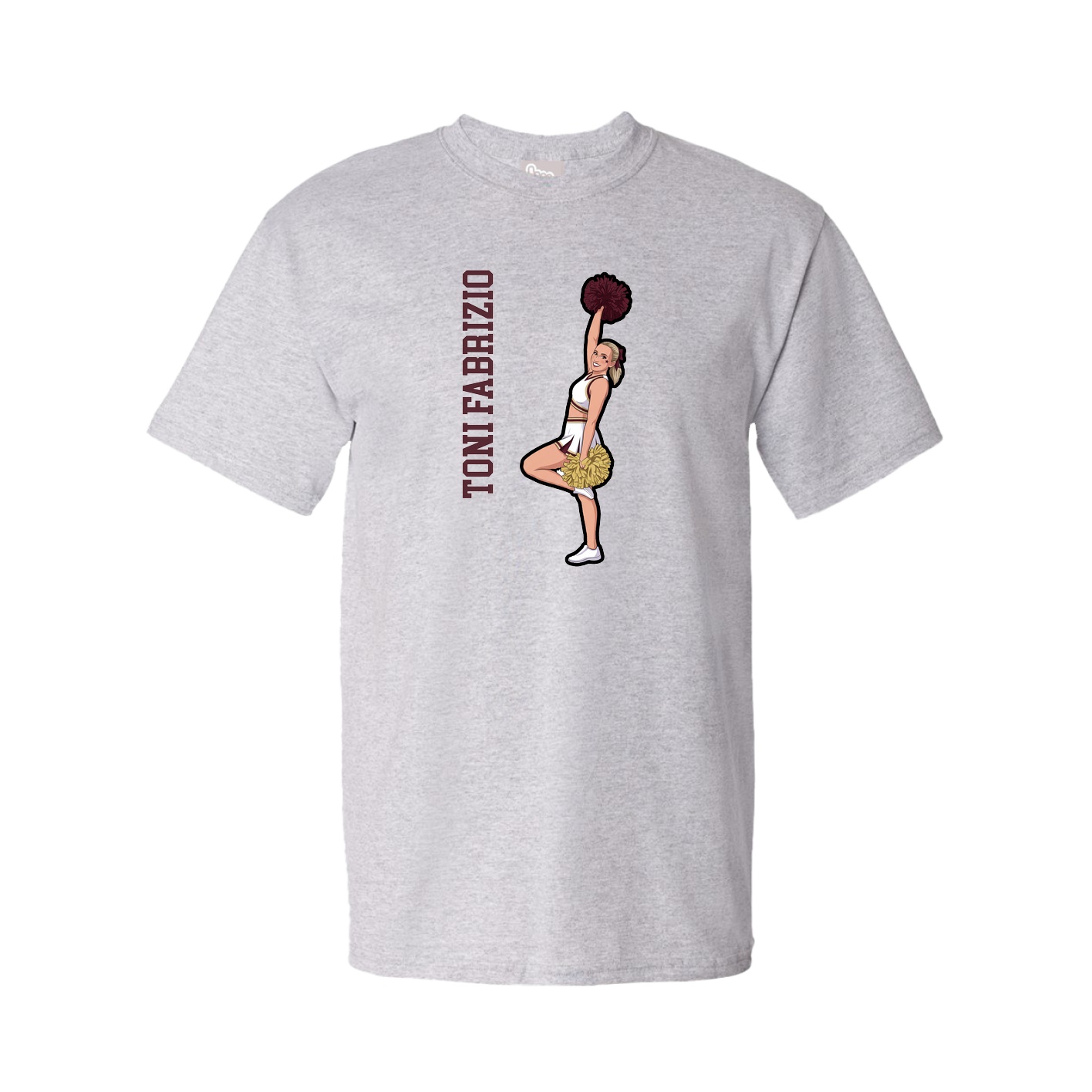 Tee — Name Vertical in Grey