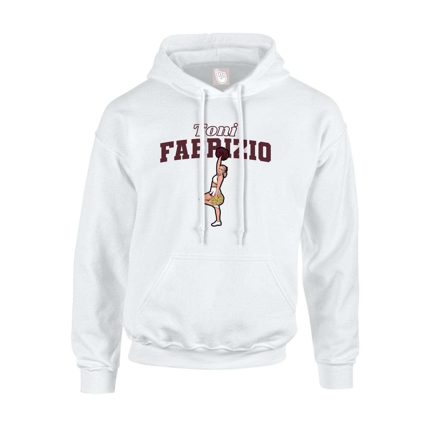Hoodie — Name Arch in White