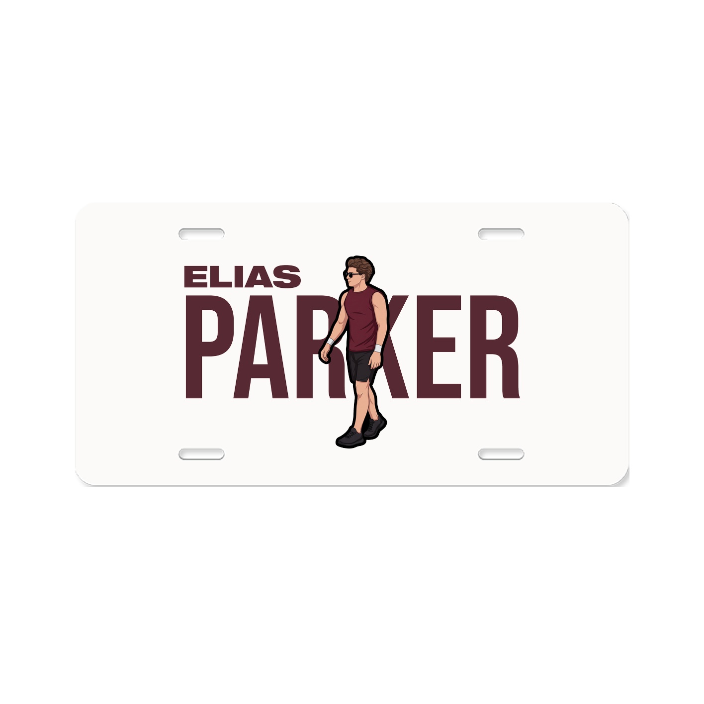 License Plate — Player Name in Classic