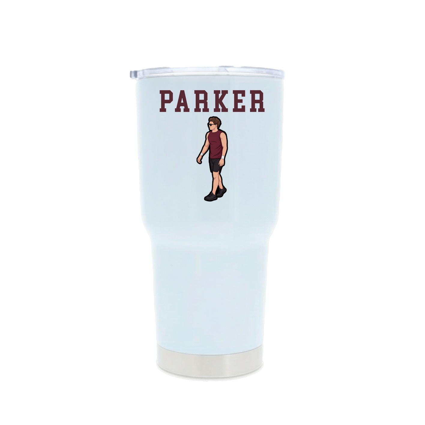 30oz Stainless Steel Tumbler — Shirsey in White