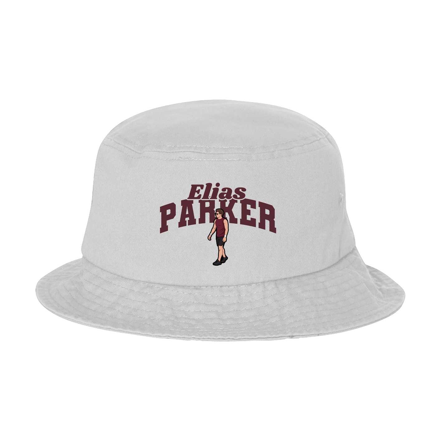 Bucket Cap — Signature Arch in White