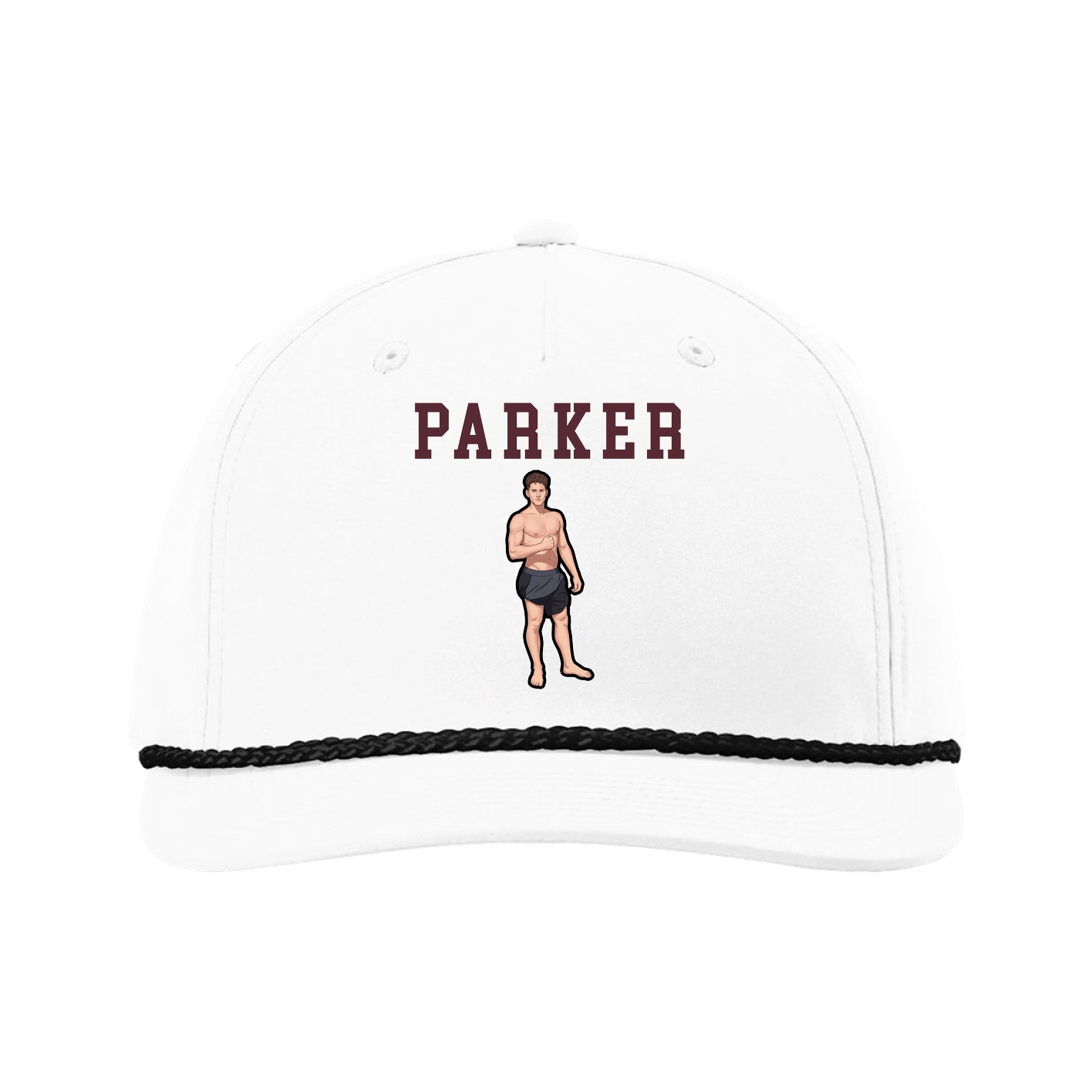 Five-Panel Classic Rope Cap — Shirsey in White