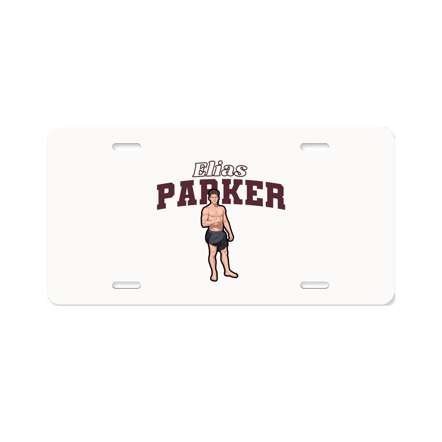 License Plate — Name Arch in Classic