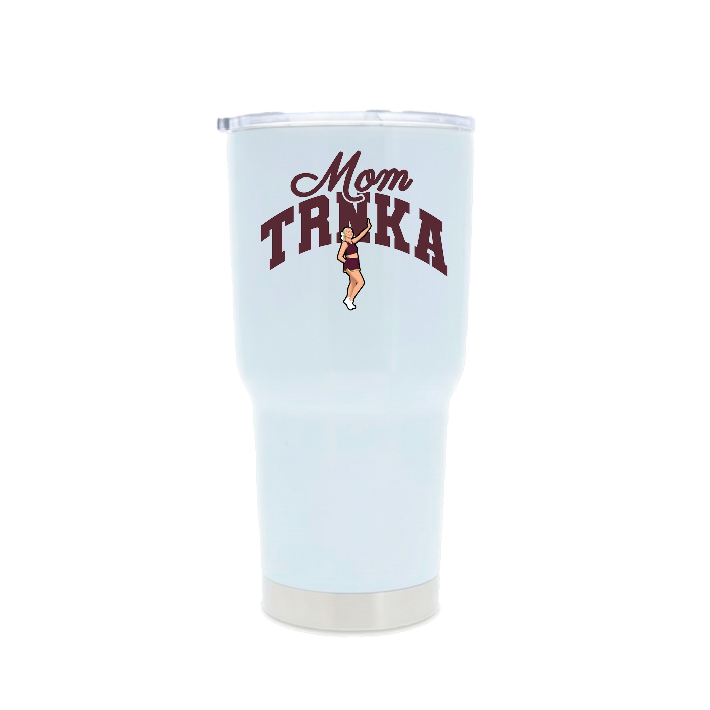 30oz Stainless Steel Tumbler — Mothers Day Arch in White