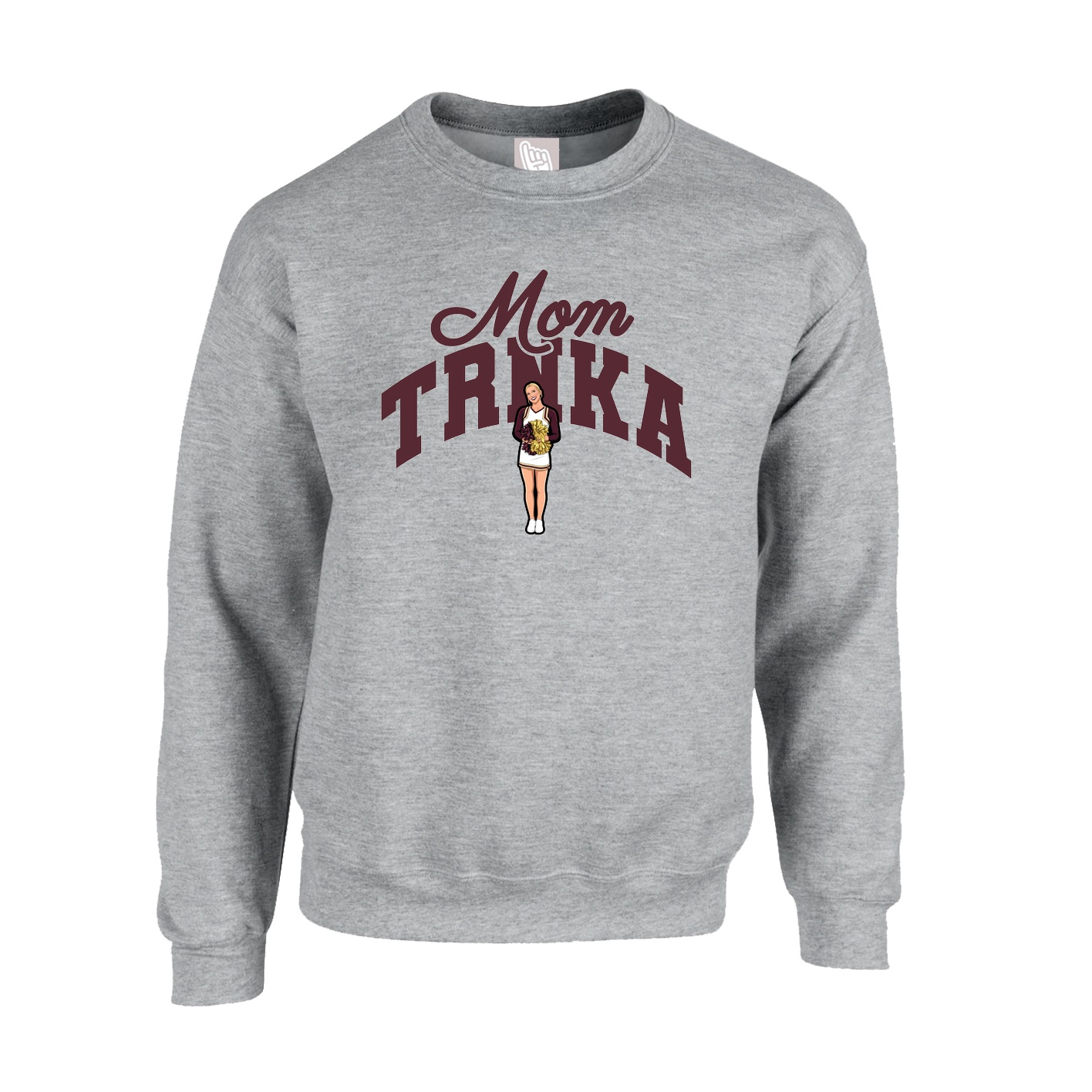 Fleece Crew — Mothers Day Arch in Grey