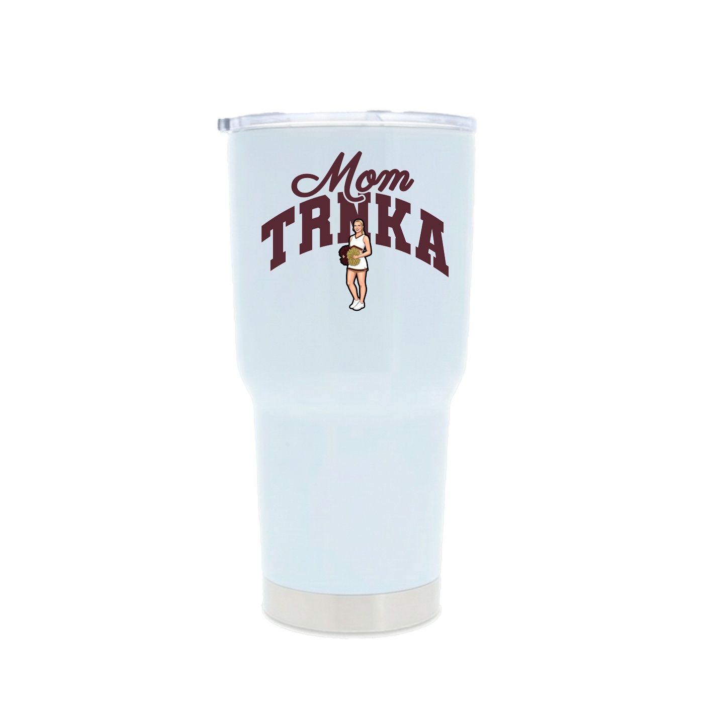 30oz Stainless Steel Tumbler — Mothers Day Arch in White