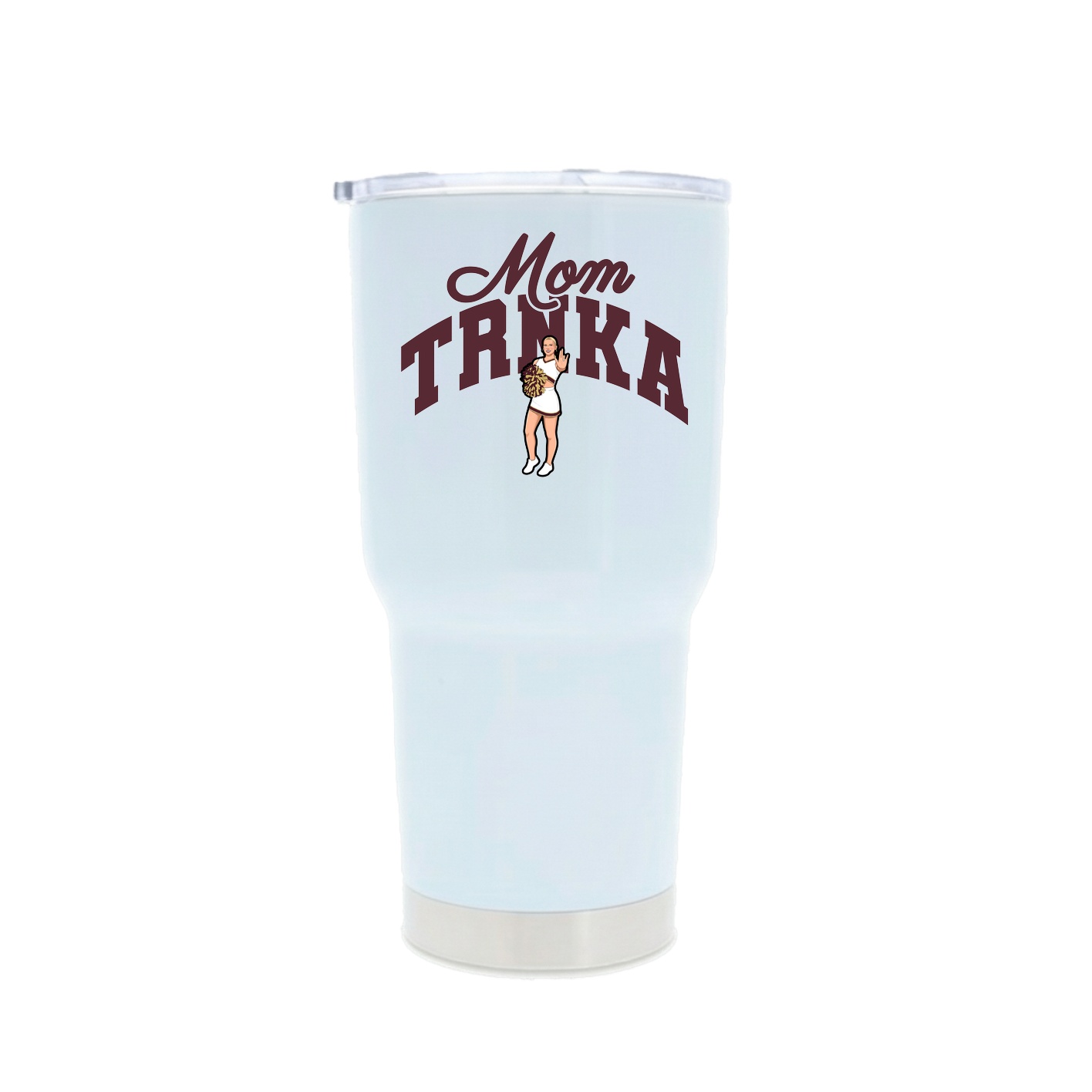 30oz Stainless Steel Tumbler — Mothers Day Arch in White
