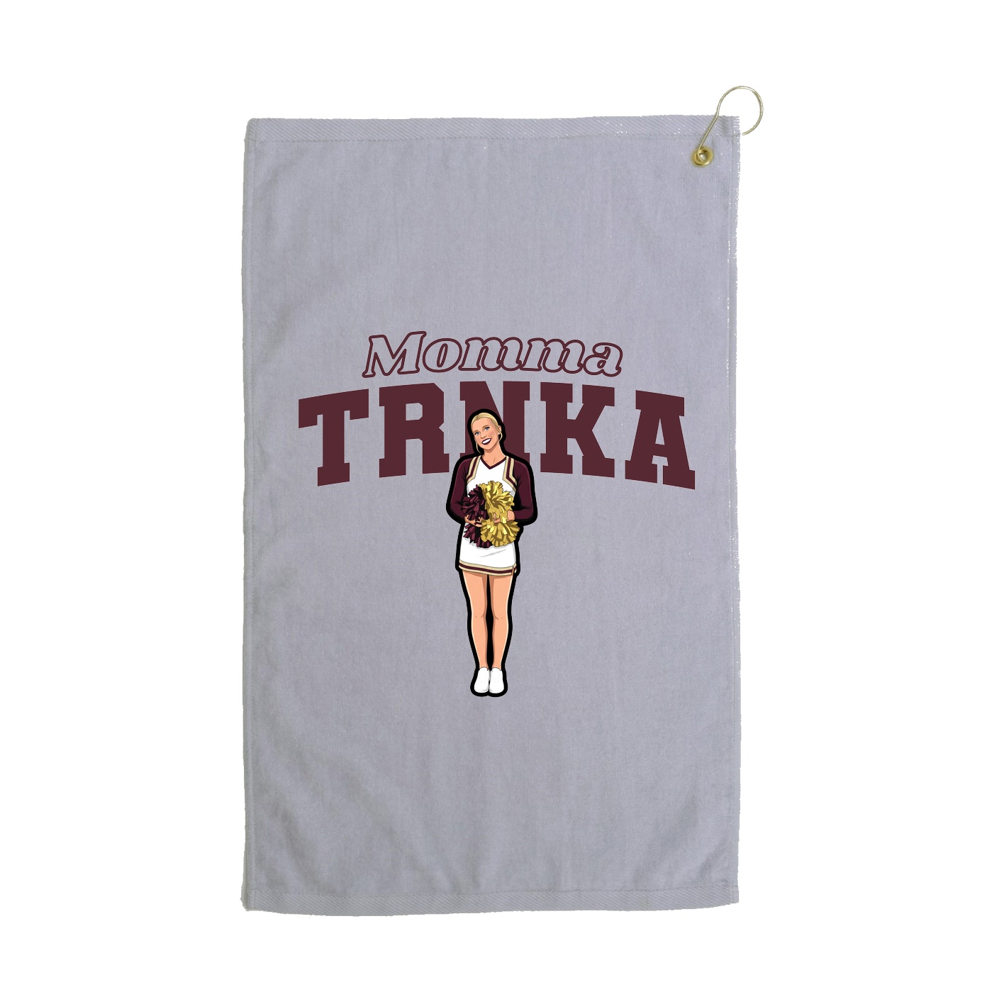 Golf Towel — Mothers Day Block in Grey