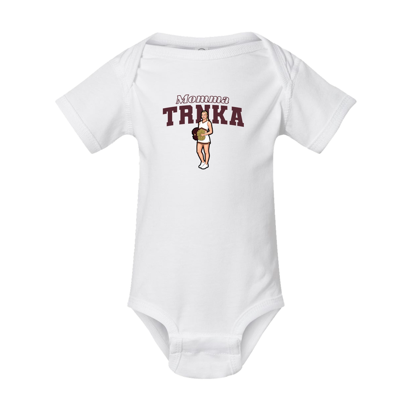 Baby Onesie — Mothers Day Block in White