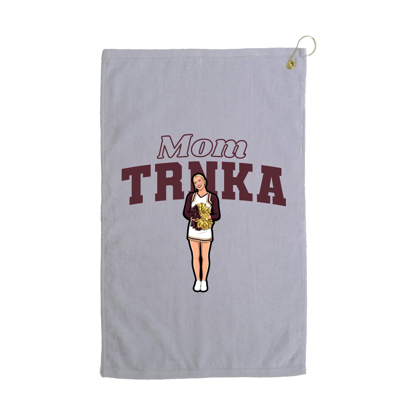 Golf Towel — Mothers Day Block in Grey