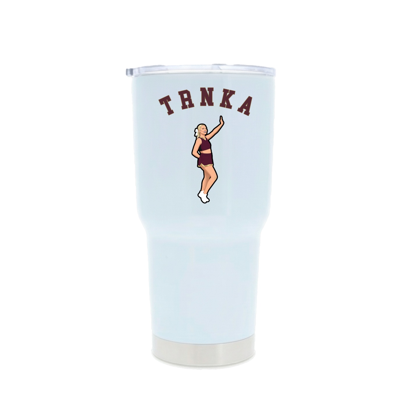 30oz Stainless Steel Tumbler — Shirsey Arch in White