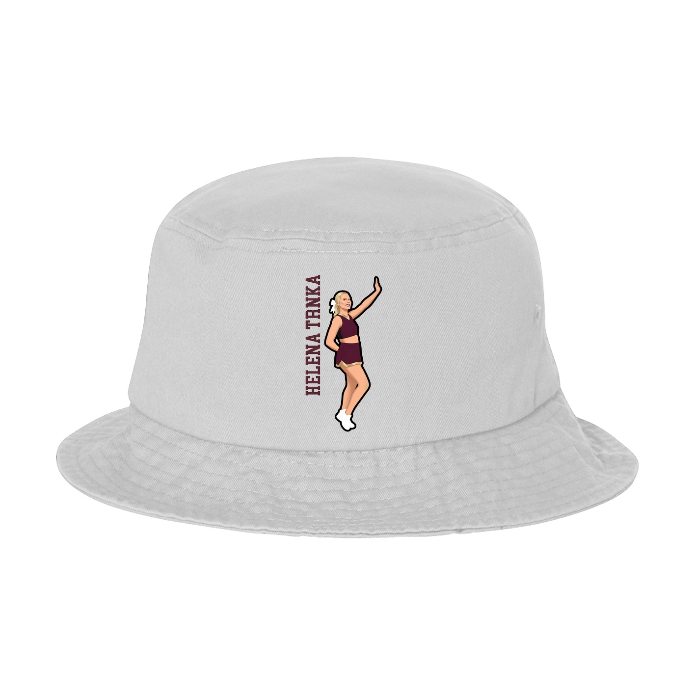 Bucket Cap — Name Vertical in White
