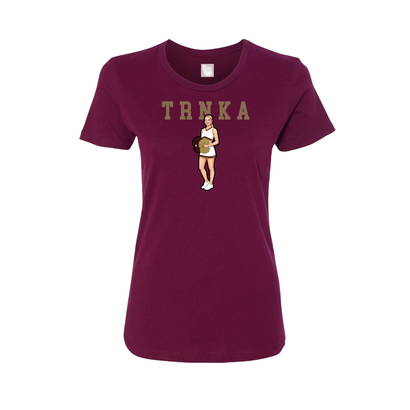 Fitted Women's Tee — Shirsey in Maroon