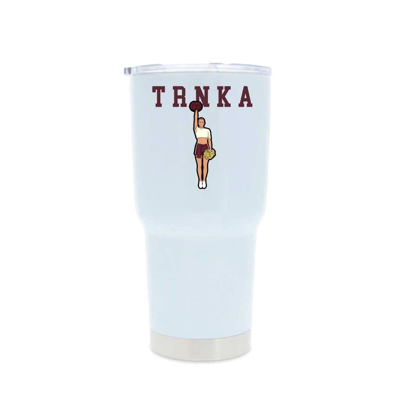 30oz Stainless Steel Tumbler — Shirsey in White