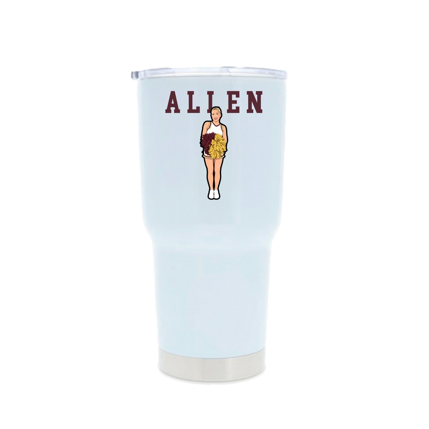 30oz Stainless Steel Tumbler — Shirsey in White