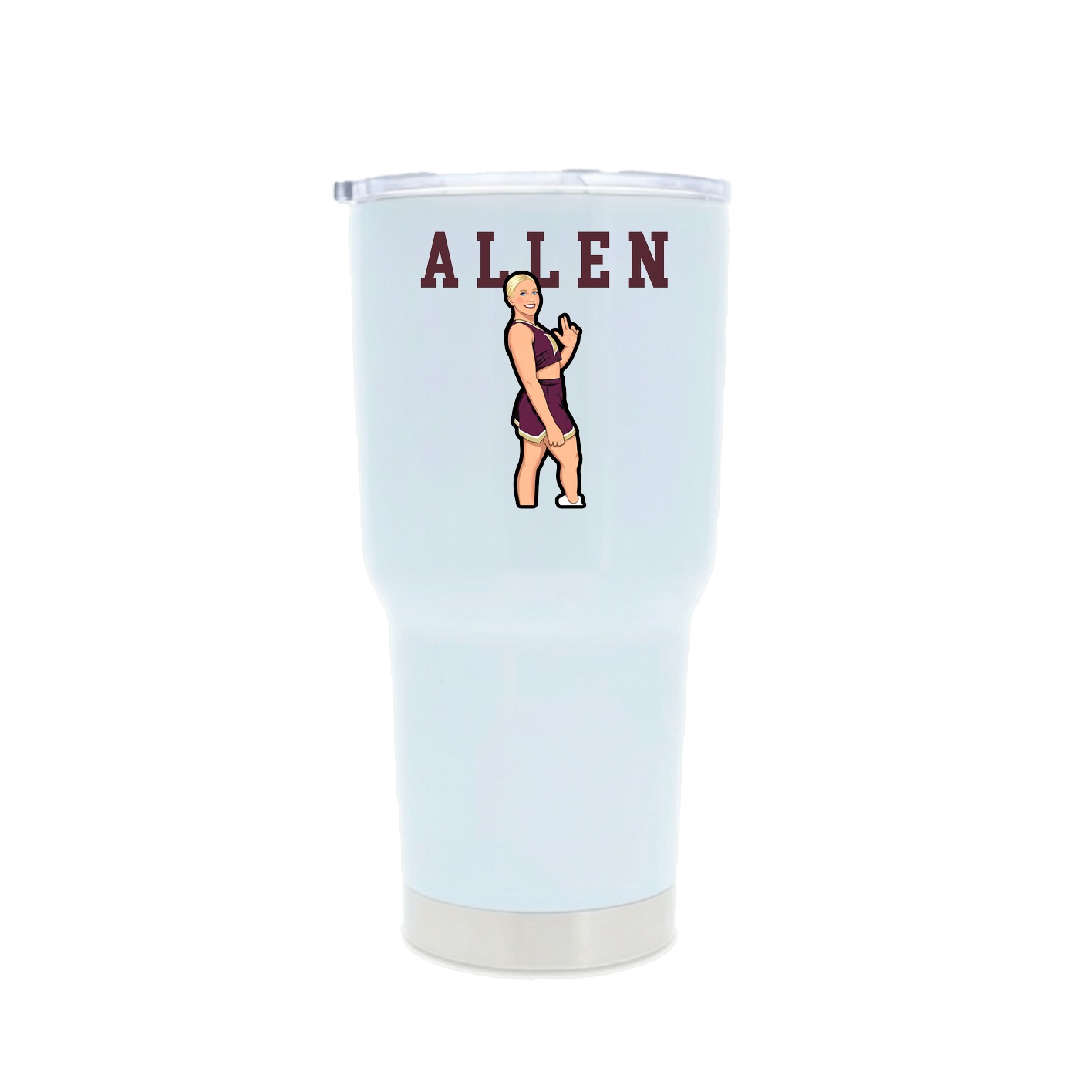 30oz Stainless Steel Tumbler — Shirsey in White