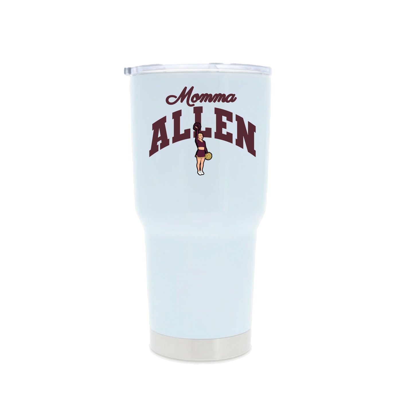 30oz Stainless Steel Tumbler — Mothers Day Arch in White