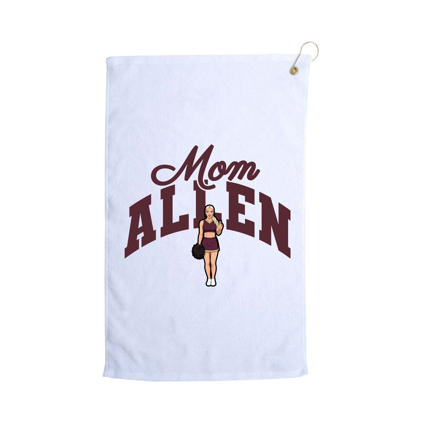 Golf Towel — Mothers Day Arch in White