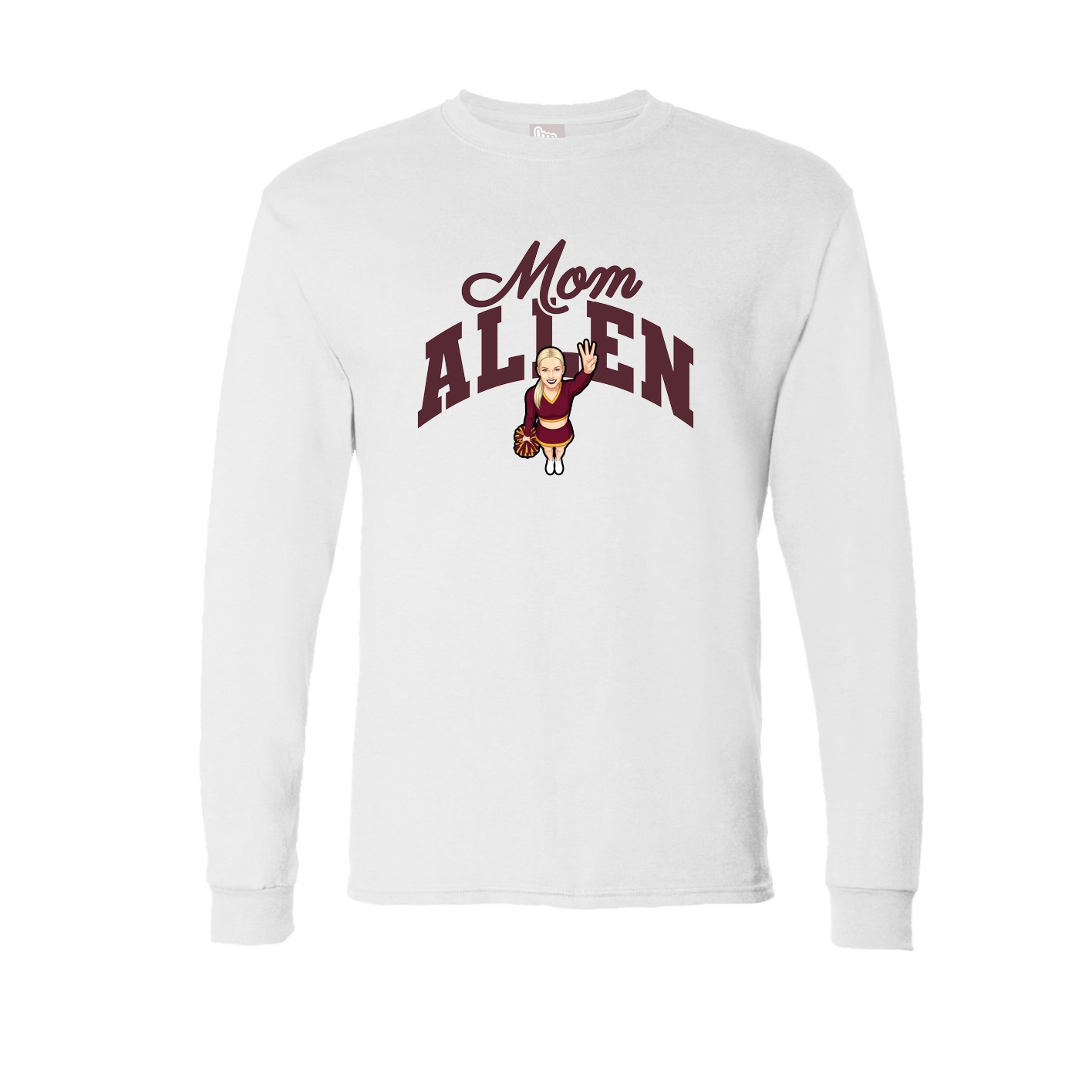 Long Sleeve Tee — Mothers Day Arch in White