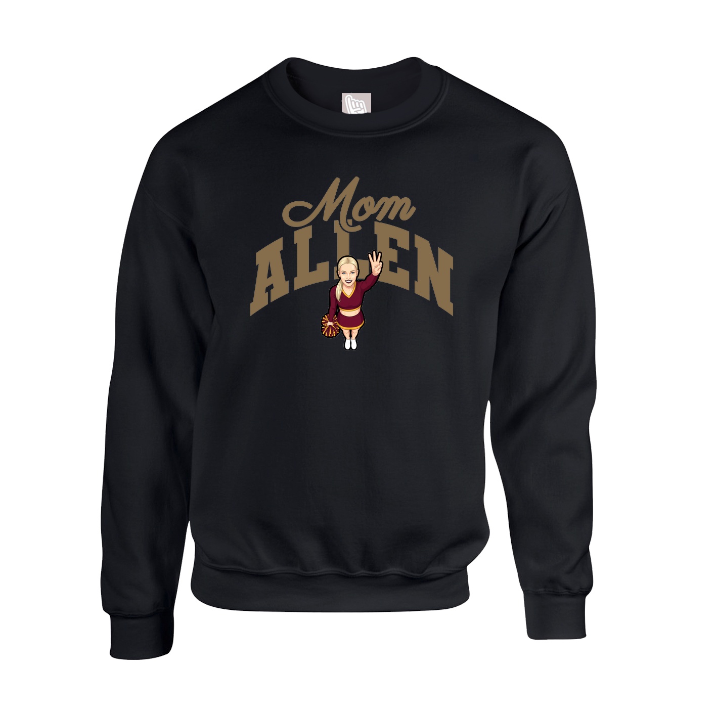 Fleece Crew — Mothers Day Arch in Black