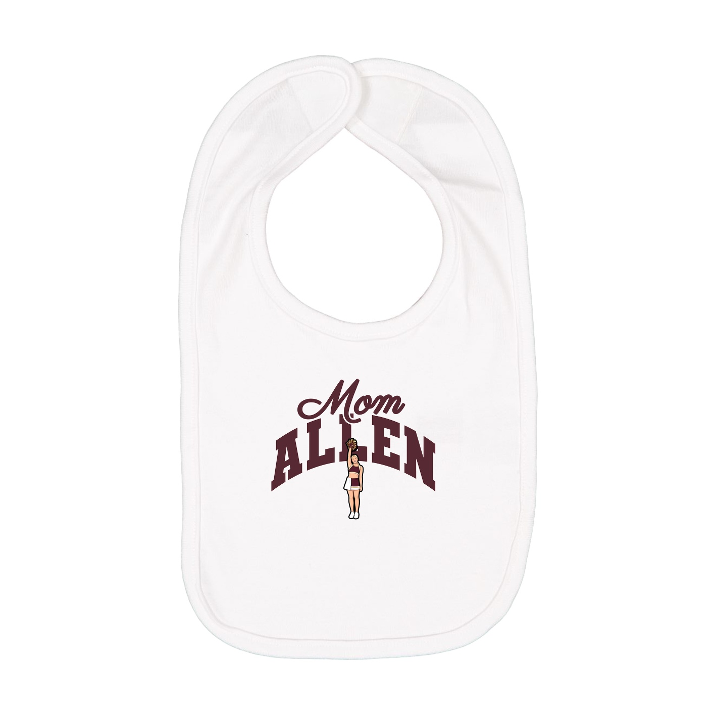 Infant Bib — Mothers Day Arch in White