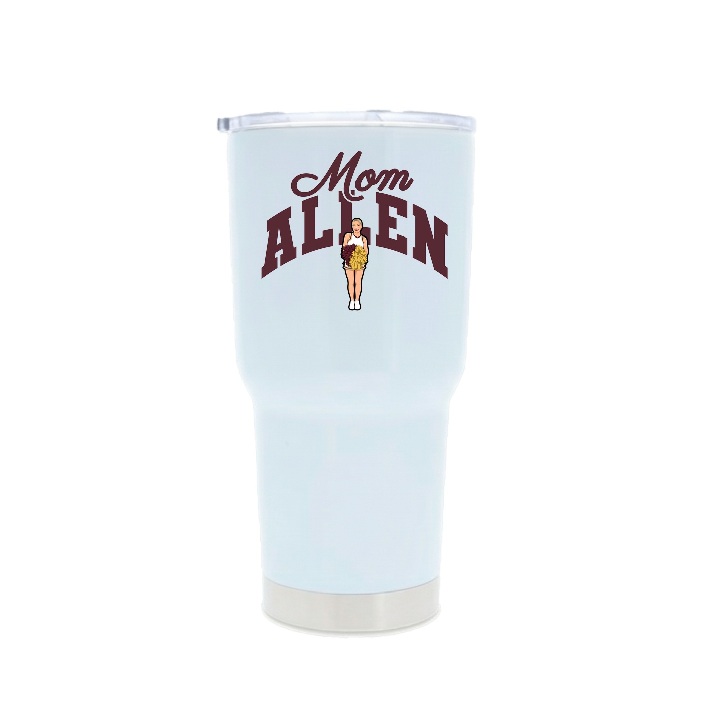 30oz Stainless Steel Tumbler — Mothers Day Arch in White