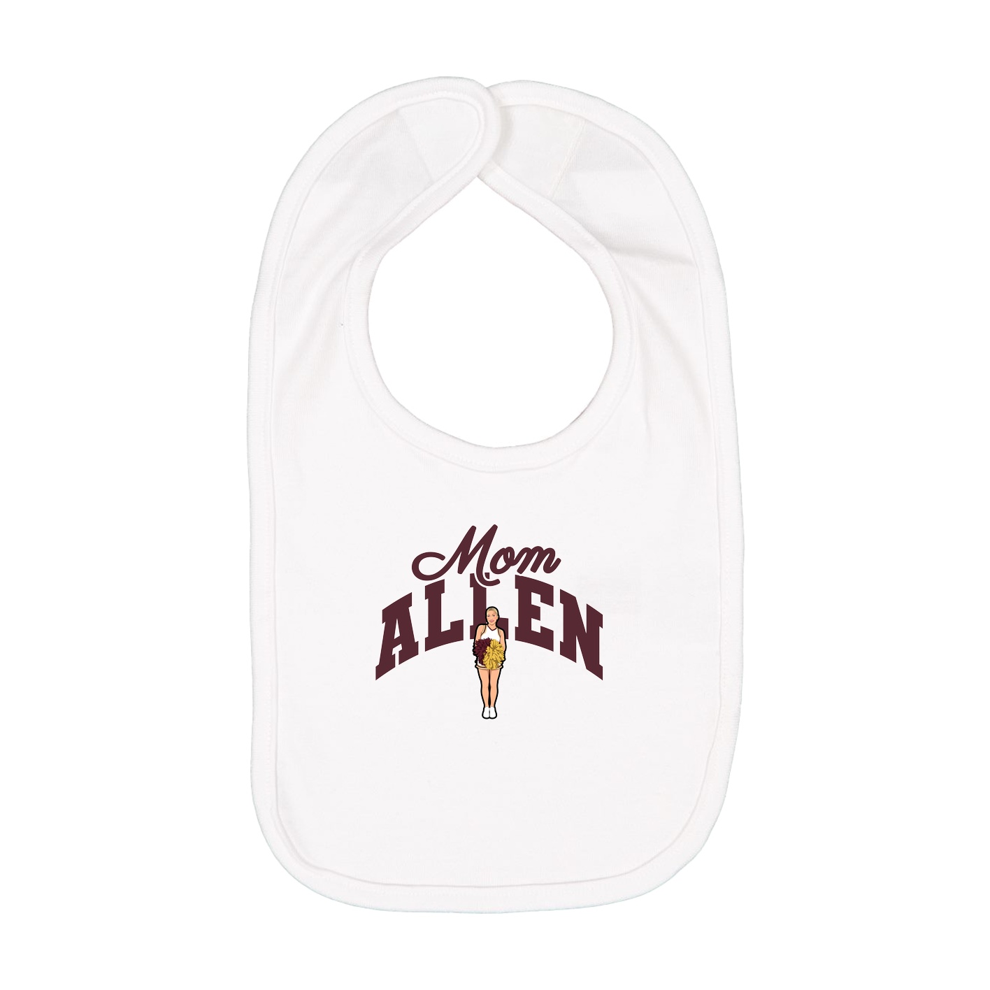 Infant Bib — Mothers Day Arch in White