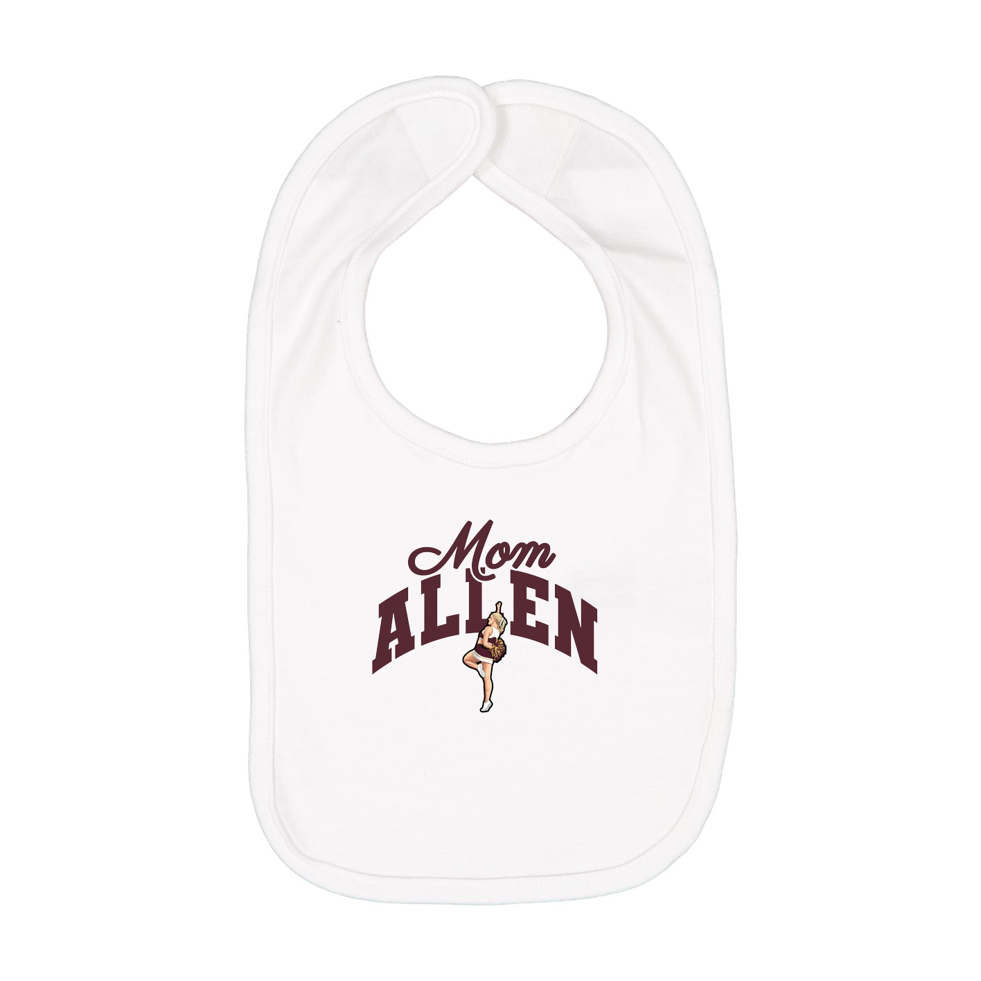 Infant Bib — Mothers Day Arch in White