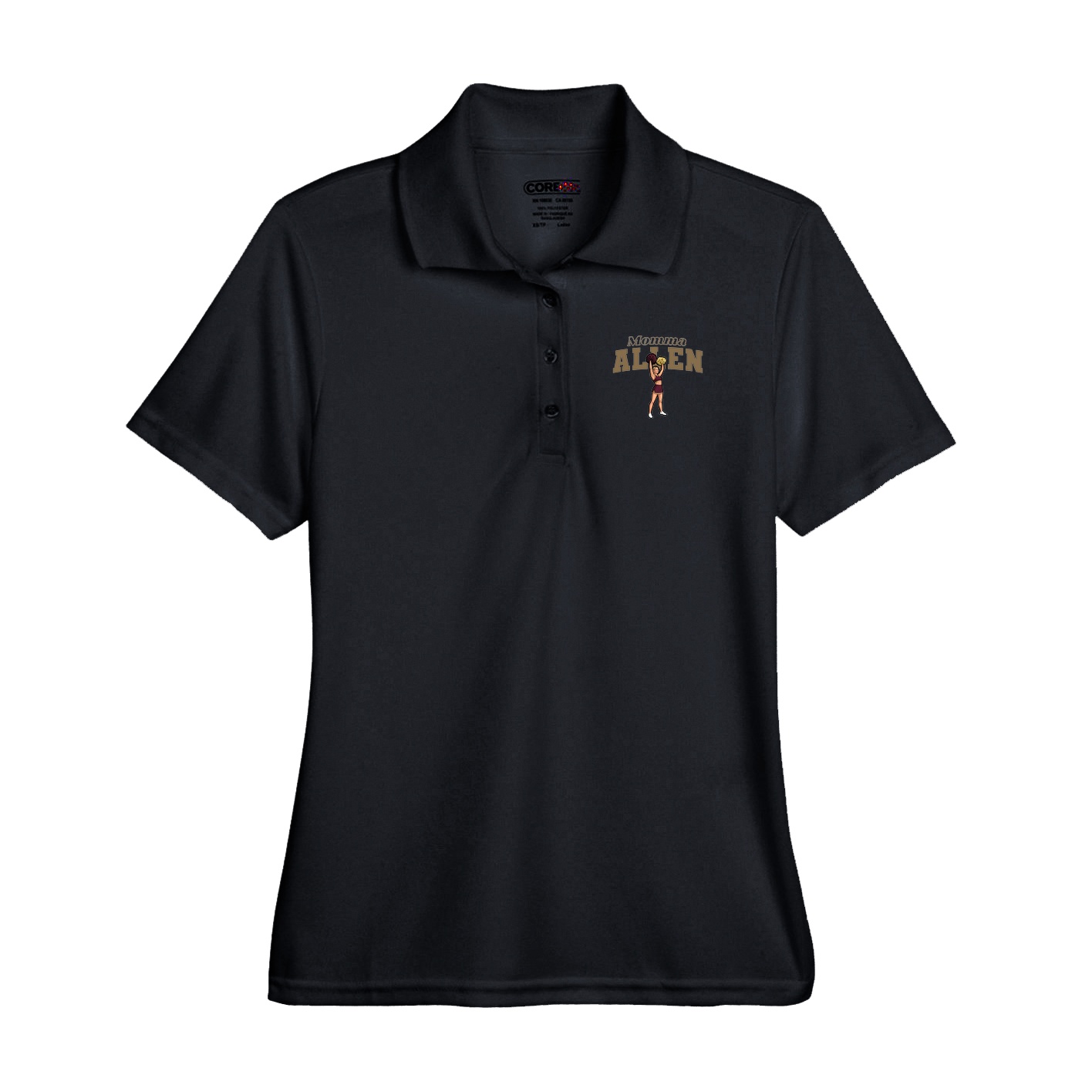 Performance Polo — Mothers Day Block in Black