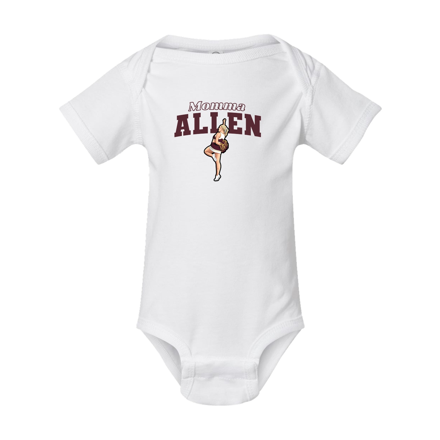 Baby Onesie — Mothers Day Block in White