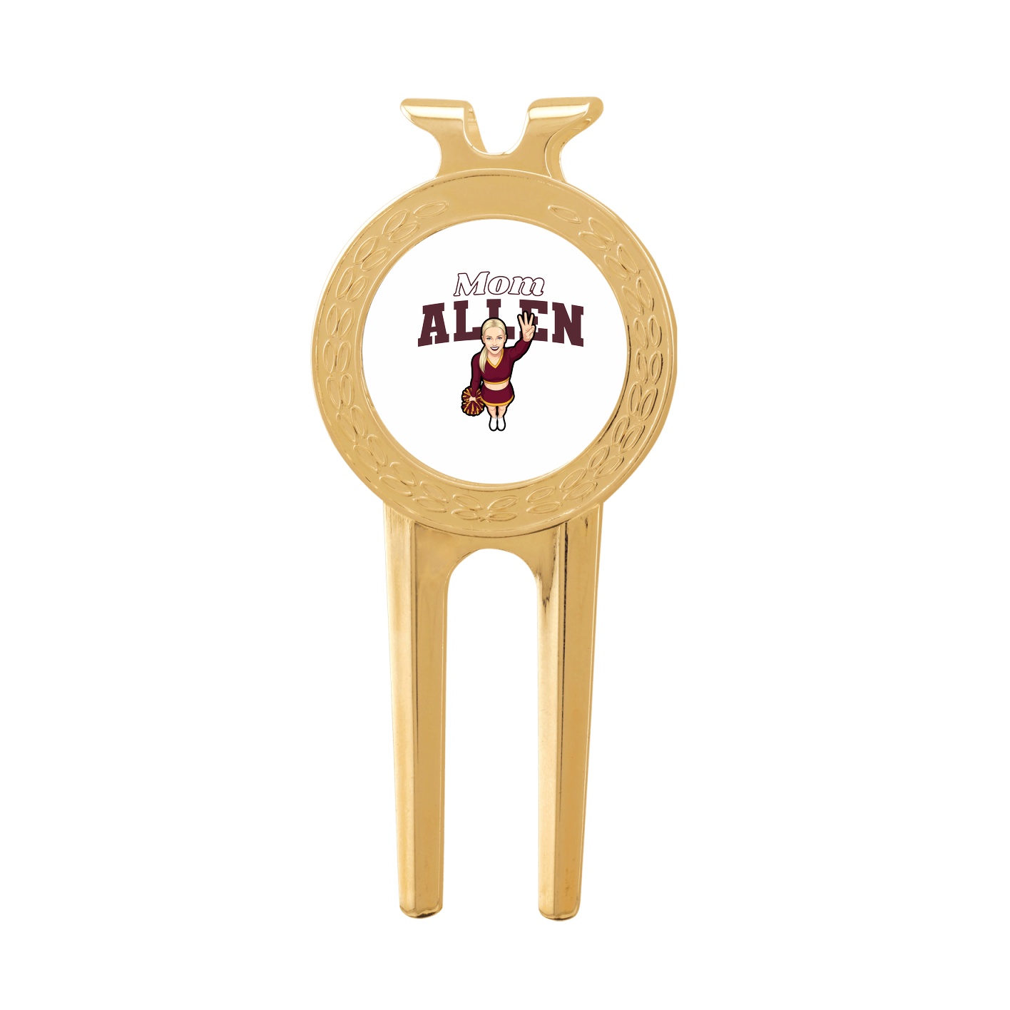 Divot Tool with Ball Marker — Mothers Day Block in Classic