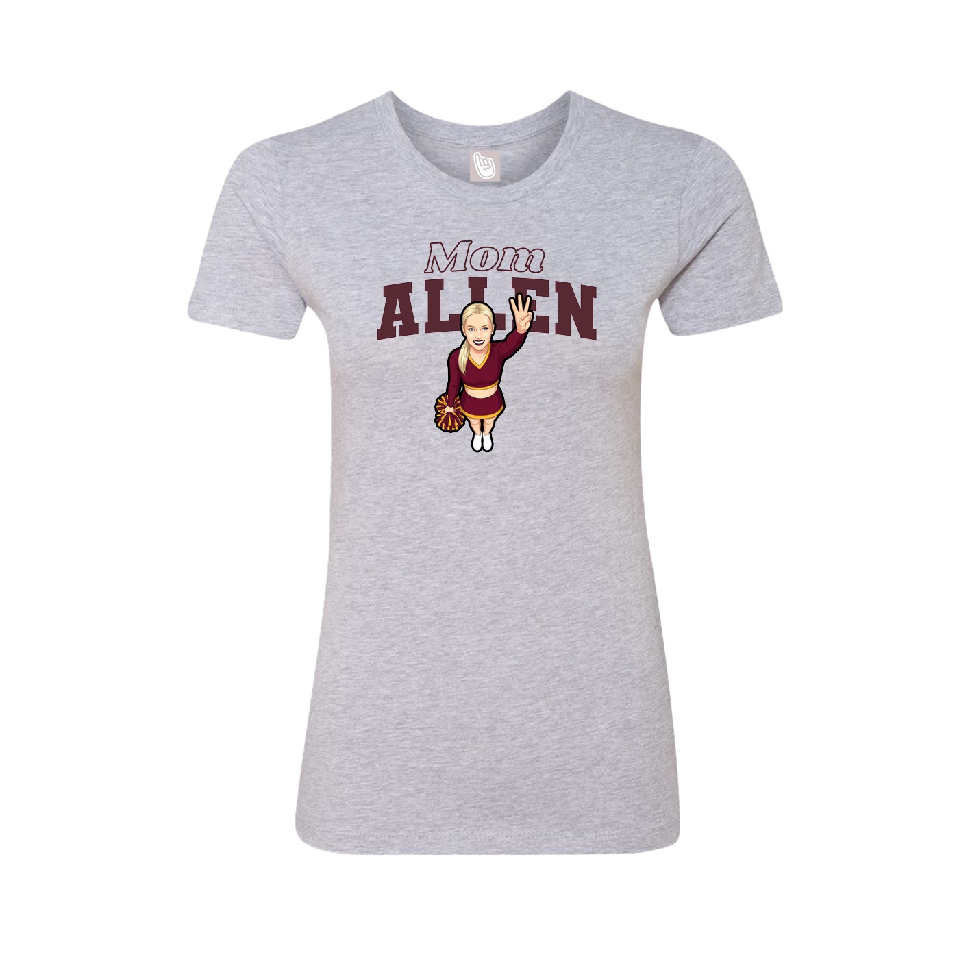 Womens Tee — Mothers Day Block in Grey