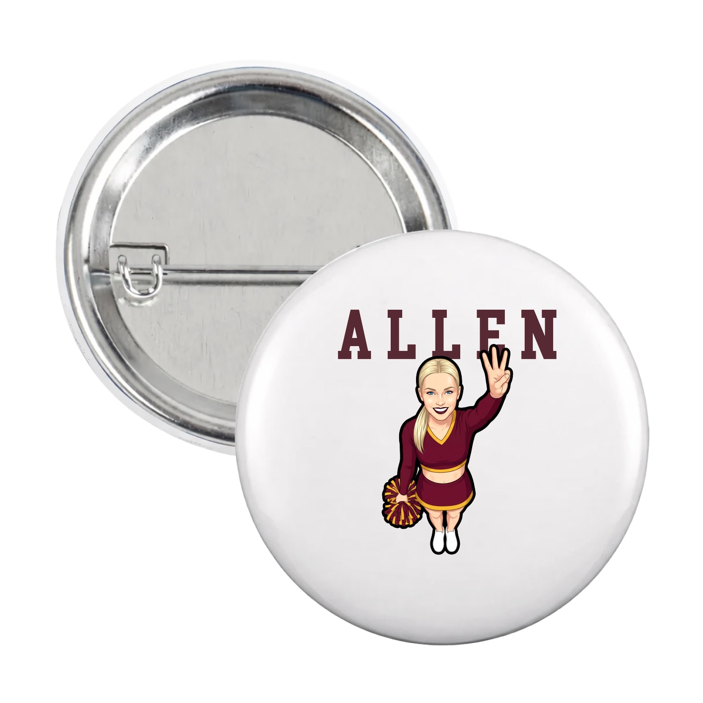 Game Day Button — Shirsey in White