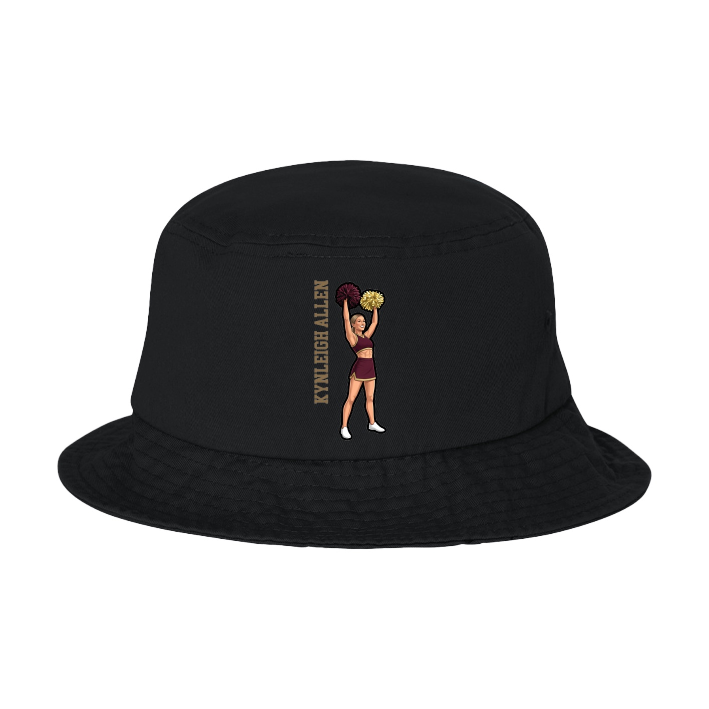 Bucket Cap — Name Vertical in Black