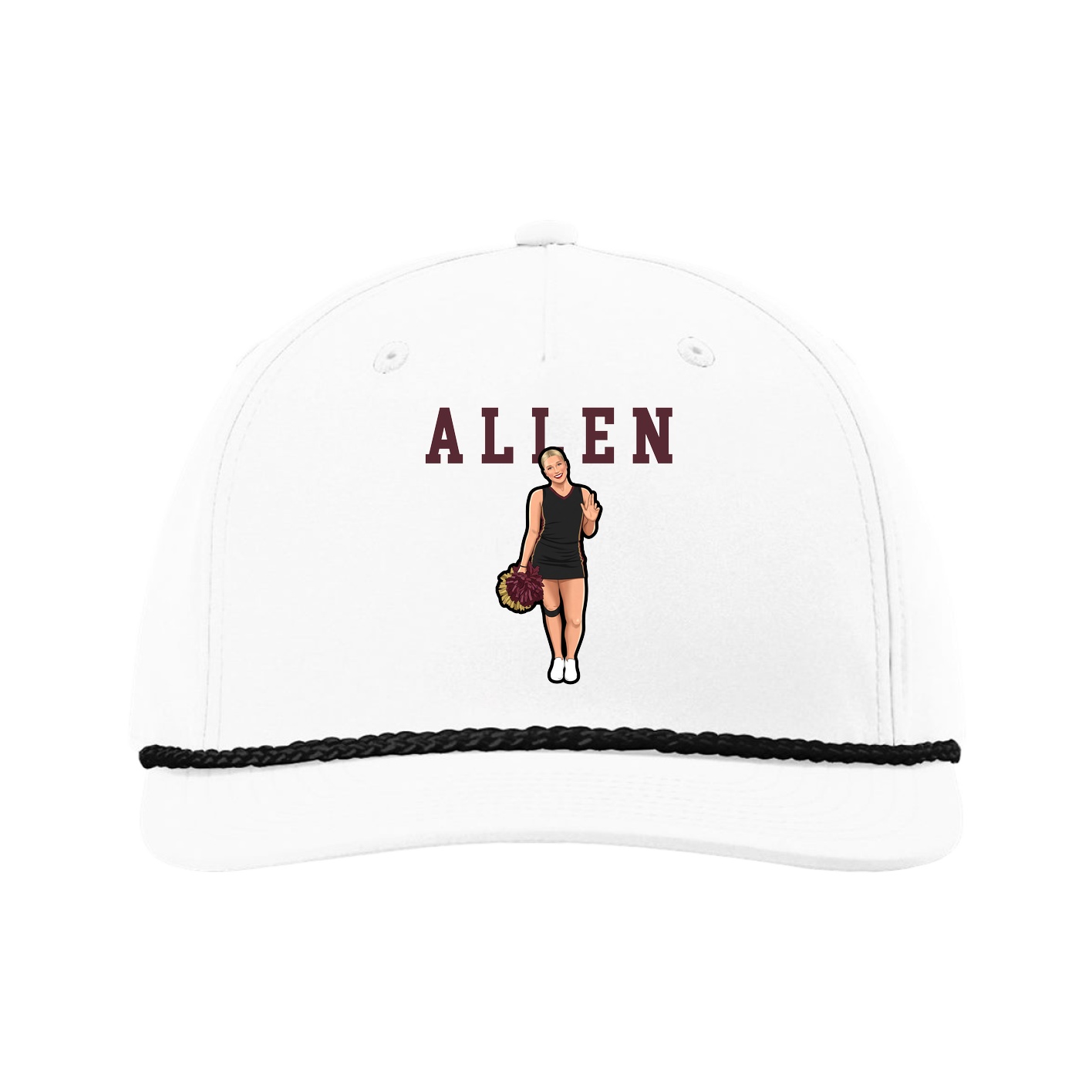 Five-Panel Classic Rope Cap — Shirsey in White