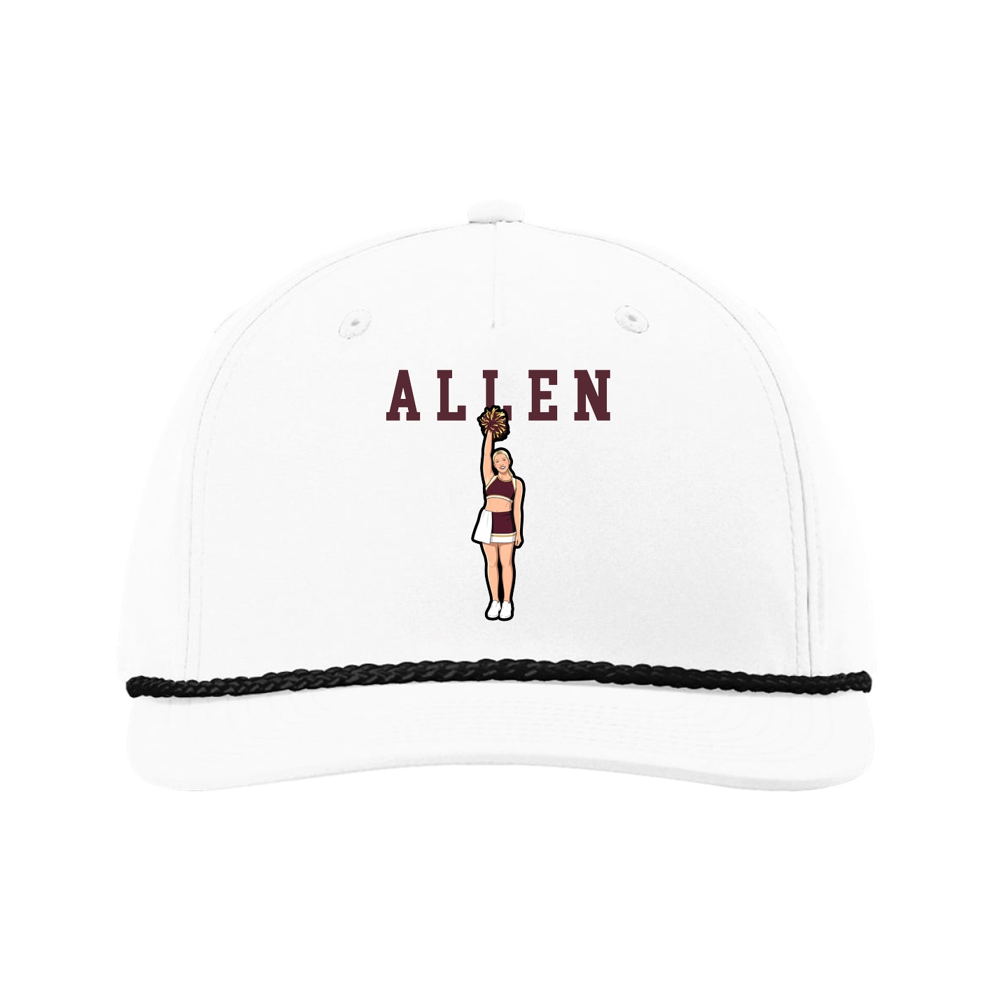 Five-Panel Classic Rope Cap — Shirsey in White