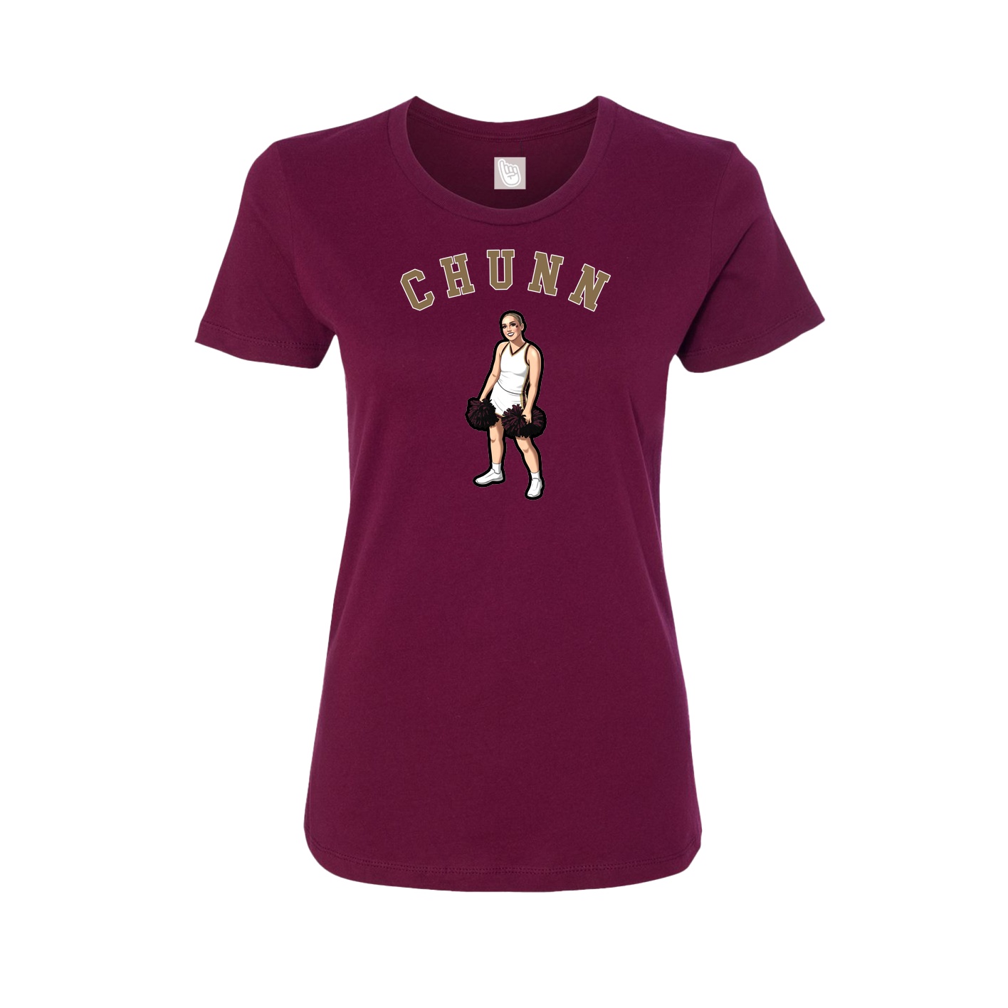 Fitted Women's Tee — Shirsey Arch in Maroon