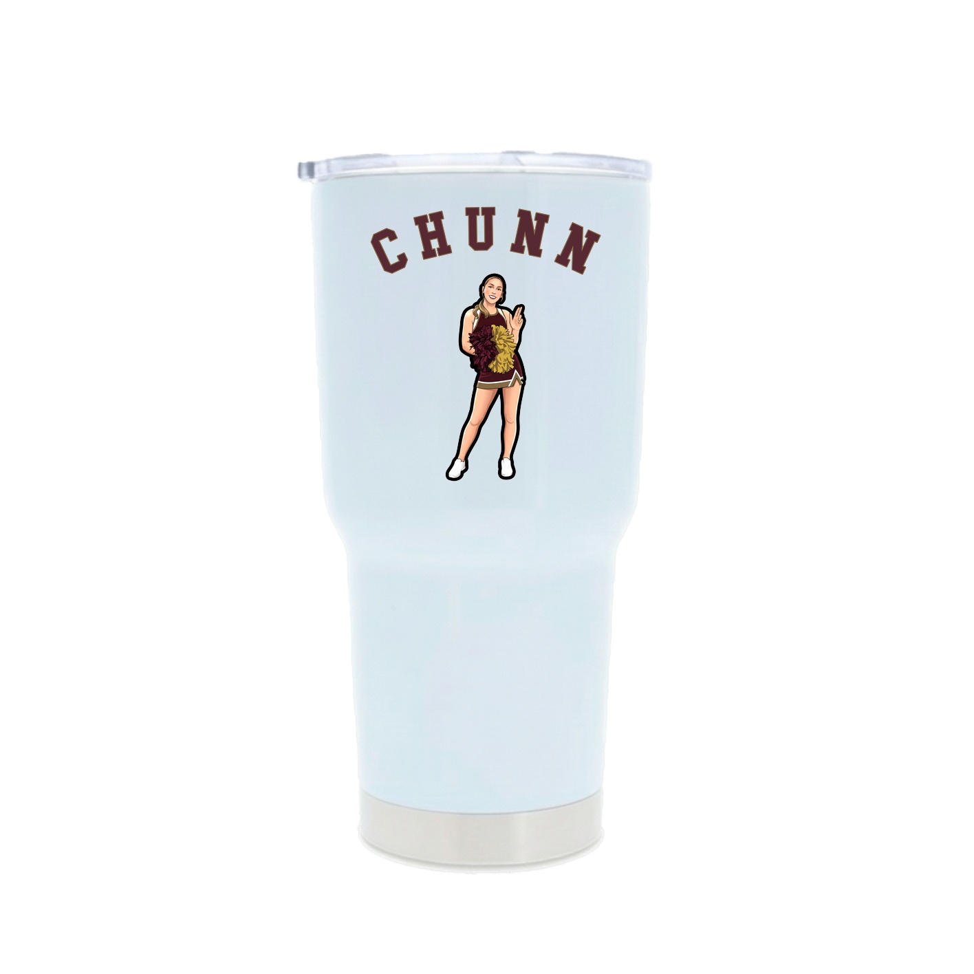 30oz Stainless Steel Tumbler — Shirsey Arch in White