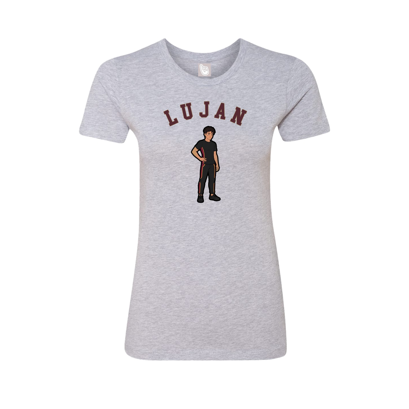 Fitted Women's Tee — Shirsey Arch in Grey